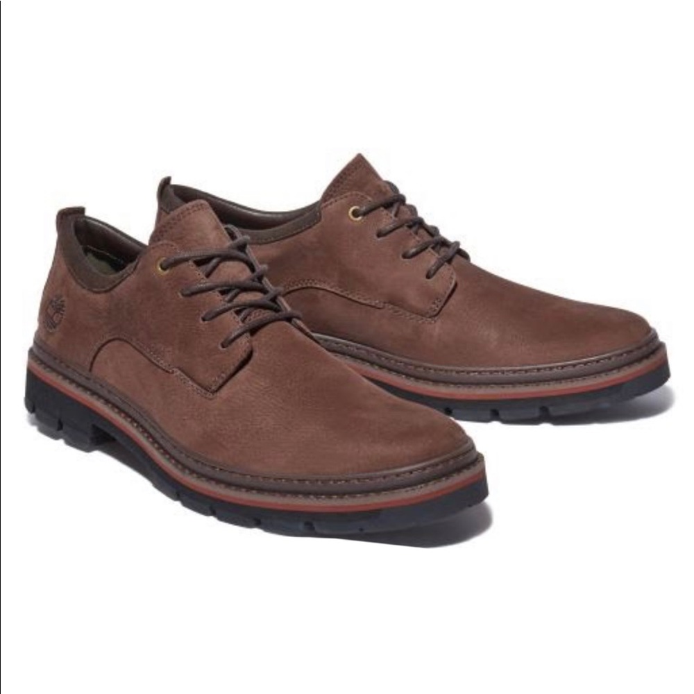 Timberland Men's Port Union Waterproof Oxford Shoes Dark Brown - Picture 3 of 3